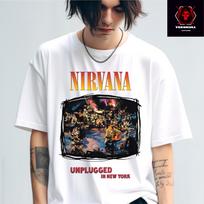 26 Nirvana  Unplugged In New York  Heavy Metal Rock Unisex Medvilninis unisex marškinėlis S-3XL Unisex unisex marškinėlis S įvairiaspalvis
