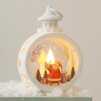 Vintage Christmas Night Light Ornaments – Festive Luminous Window Display & Desktop Decor