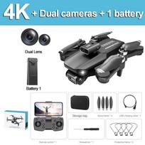 Naujas V162 Drone Profesionalus sulankstomas keturkopteris Aerofotografija HD kamera RC malūnsparnis FPV WIFI bešepetėlis kliūčių išvengimo žaislas vaikams Dovana 4K 1 Battery juoda