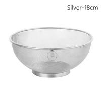 Fine Mesh Mesh Colander Stainless Steel Washing Rice Bowl High Quality Drain Basket Silver1