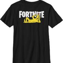 Berniukiški Fortnite logotipo marškinėliai „Nusilupk“_1 S juoda