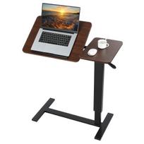 31.5  Mobile Standing Desk with 70-degree Tiltable Desktop, Overbed Bedside Table with Wheels, Height Adjustable Rolling Laptop Desk for Home Office, B
