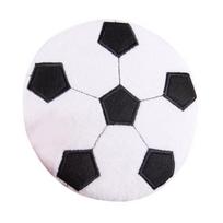 Flat Ball Dog Toy Soft Plush Flying Disc Squeaky Chew Toy Football Basketball Rugby Ball Fetch Toy for Puppy Teething Anxiety Relief Interactive Play A black