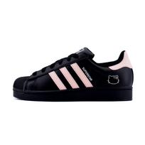 Adidas Originals Superstar 2 Macaron Neslystantys Atsparūs dilimui Žemi Krepšinio Bateliai Unisex Juodi Rožiniai JI0079(Komanda1254-) 35⅔ black