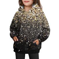 Girls' Hooded Tie-Dye Sweatshirt - Pullover Print Top 100 smėlis