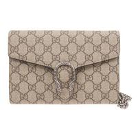 Gucci Dionysus Woc With Tiger Head Buckle Aged Flower Logo Chain Canvas Messenger Bag Women'S Ebony Color Basic+Dust Bag juodmedis
