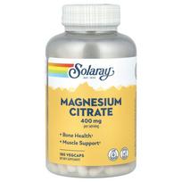 Solaray Magnesium Citrate 400mg Veggie Capsules 180 Count (133mg Per Capsule) 180 pcs - 1 ea