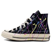 „Converse Chuck 70 High Paint Splatter“ juodi unisex sportbačiai su „Hyper-Magenta“ ir „Egret“ raštu 170801C 35 black