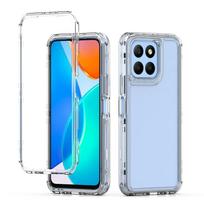 3 in 1 Hybrid Armor Shockproof Phone Case For Honor X8 5G X6 X6A X8A X8B 4G Hard Plastic Frame Transparent TPU Back Cover Fundas For Honor X8B 4G gryna