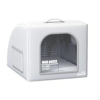 Cooling Cat House with Ice Pack Compartment Portable Cooled Pet Shelter Handle SoftSided S House with Curtain