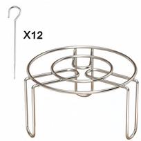 Stainless Steel Vertical Grill Rack Detachable String Grill Vertical Barbecue Skewer Bracket 12/24/36/48 Skewer Holder