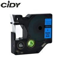 Su DYMO D1 suderinama juostelė CIDY 45016 12 mm mėlyna juostelė/ juodas tekstas