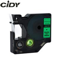 Su DYMO D1 suderinama juostelė CIDY 45019 12 mm žalia juostelė/ juodas tekstas
