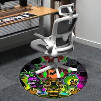Five Nights at Freddy's,FNAF Chair mat Round Rug Office carpet, Non slip, Suitable for Living Rooms, Bedrooms,Decor1205803a 80cm by 80cm
