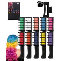 Temporary Hair Chalk Comb Set 10 Colors Washable Instant Vibrant Color for Kids and Adults Party