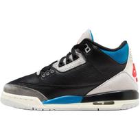 Jordan Air Jordan 3 Slip Resistant Abrasion Resistant Mid top Children's Basketball Shoes Black Gray IB8968-004 36.5