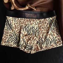Men's Ice Silk Leopard Print Boxer Briefs: Fashionable, Breathable, and Bold. 3XL