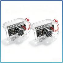 2Pcs Car Door Welcome Lights LED Logo Projector Ghost Shadow Lights Styling For Honda Civic Mugen Accord Odyssey JAZZ CRV Fit Hrv Jazz CBR VTX 2Pcs gray