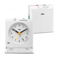 Braun Bc05w Classic Analog Travel Crescendo Alarm Low Noise Public Desk Clock BC05W white