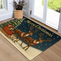 1Pcs Anti Fatigue Kitchen Rugs Christmas Snowy Trees Print Waterproof Non-Slip Thick Cushioned Kitchen Mat Heavy Duty Comfort Standing Mat for Kitchen 40*60cm