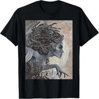 Medusa Greek Mythology Occult Scary Dark Grunge Art T-Shirt S