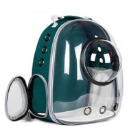MDNG Portable Pet Carrier Backpack with Transparent Window Medium tamsiai žalia spalva