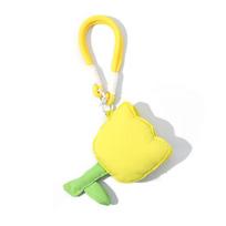 Tulip Earbuds Case Cover Soft Protective Earbud Pouch Shockproof Storage Bag Cute Flower Pouch for Wireless Earbuds Case geltona