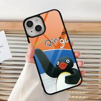 Cartoon Pingu Penguin Phone Case For Iphone 16 Pro 15 Pro Max 14 12 11 13 Mini 8 7 Plus X Xs XR PC+TPU Design Cover iPhone13