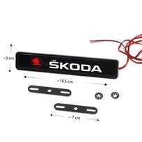 AAABW1 Car Front Grille LED Emblem Badge Light Decoration for Skoda Octavia 2 A7 Tour RS Fabia 1 Rapid Kodiaq Superb Kamiq Yeti Karoq