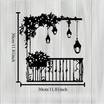 1pc Metal Balcony Lantern Wall Art, Weather-Resistant Patio Decor & Easter Gift 12in
