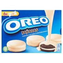 Oreo kakaviniai sausainiai su vanilės įdaru, padengti baltu glajumi 246 g (12 vienetų)