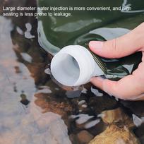 Oudoor Camping Pinic Water Bag Large Capacity Portable Water Storage Bag with Water Tap Car Travel Portable Water Bag tamsiai žalia spalva