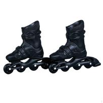 1 Pair 1/6 Scale Roller Skates Collection Toys,Miniature Shoes Model for 12  Action Figures ,Doll Black black