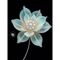 DIY White Flowers Pearl Diamond Art Painting Kits for Adults and Beginners,fine View Sparkling Painting Craft Home Wall Decor Handmade Gift 30x40cm