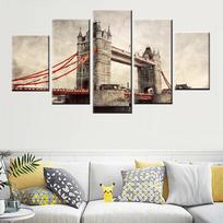 Modern Home Decor Canvas Painting 5 Pieces London Thames Printed Art Poster Bedroom  Modular Room Decoration Picture 20X35 20X45 20X55CM