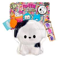 Fluffie Stuffiez Mažas pliušinis šuo Pixie Paws ASMR Fidget žaislai Trauk ir atskleisk staigmeną Kolekcionuojamas pliušinis žaislas Dovanos black
