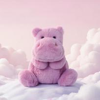 26cm Mielas Violetinis Begemotas Minkštas Pliušinis Žaislas Kimštas Levandinis Begemotas Gyvūno Lėlė Animacinė Pliušinė Lėlė Namų Dekoras Gimtadienio Vaikų Dovana 26cm pink