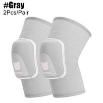 1Pair Kids Knee Pads Soft Anti Slip Sponge For Skating Dance Volleyball Cycling Protective Kneepads Boys Girls S gray
