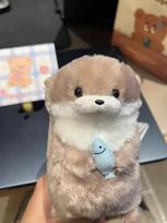 Cute Little Otter Hug Fish Plush Doll Pendant Doll Gift Idea Gift Idea Cute Girl Heart Keychain Pendant Creativity Gift Idea