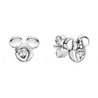 Pandora Disney Mikės ir Minės Silueto Auskarai Moteriški auskarai 299258C01 Box,Silver