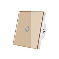 European Touch Switch AC100-240V LED Backlight Panel Tempered Crystal Glass Wall Lamp Induction EU-1 auksas