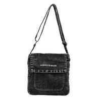 Small Square Bag - Ladies' Anti-theft Flip-top Bag - Women's Bag - Small Mobile Phone Bag - Denim Fabric Crossbody Bag šviesiai mėlyna spalva