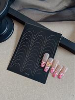 V-Shaped Moon Smile Line French Nail Art Stickers for Nail Polish Gel gray