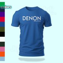 Denon Stiprintuvo Logotipas juokingi marškinėliai Dydis S-5XL JAV Unisex Marškinėliai XXXXL blue