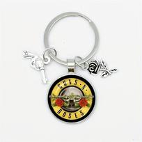 Guns N' Roses Rock Band Time Gem Pendant Keychain geltona