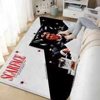 Filmo „Scarface“ grindų kilimėliai Neslystantys Sugeriantys vandenį Ilgas juostelės pagalvėlė Miegamojo kilimėlis Namų kilimai 40x60cm black