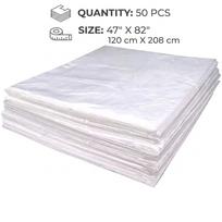 50 VNT. 47x82 Colių Vienkartiniai PVC Pirties Maišeliai Vandeniui Atsparus Kūno Apklotas Plastikinė Plėvelė SPA Antklodės Įklotai Sanitarinis Apsauginis Priemonė Grožio Salono Naudojimui 50PCS