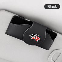 Car Sunglasses Protect Storage Cases Sun Visor Glasses Box For Seat FR Leon Mk3 Ibiza Arona Ateca Alhambra Interior Accessories raudona