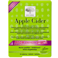 Medžiagų apykaitai NEW NORDIC APPLE CIDER MEGA STRENGTH, 30 tab. (Dabar -55%)