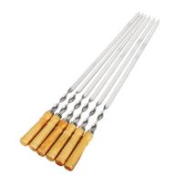 Barbecue Grill Stick 55cm 21.65  BBQ Tools 6Pcs Kitchen Tools BBQ Skewers Long Handle Shish Kebab